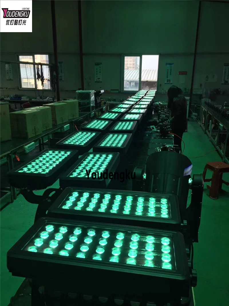 

2pcs 96x10W rgbw 4in1 Waterproof IP65 City Color LED Outdoor Wall Wash outdoor wedding stage party Lamp