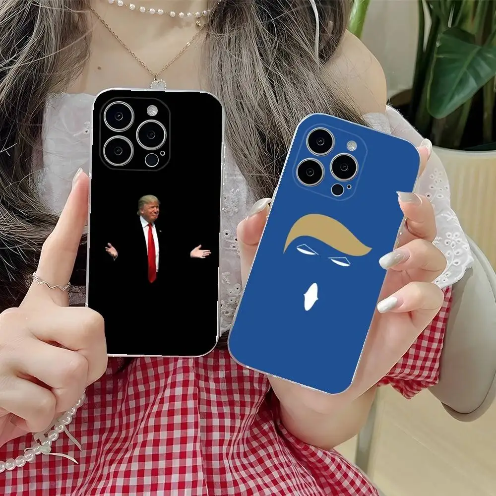 

Hot T-TrumpS Phone Case For iPhone 16,15,14,13,12,11 Plus,Pro,Max,XR,XS,Plus,E,SE4,Mini Transparent Soft Cover