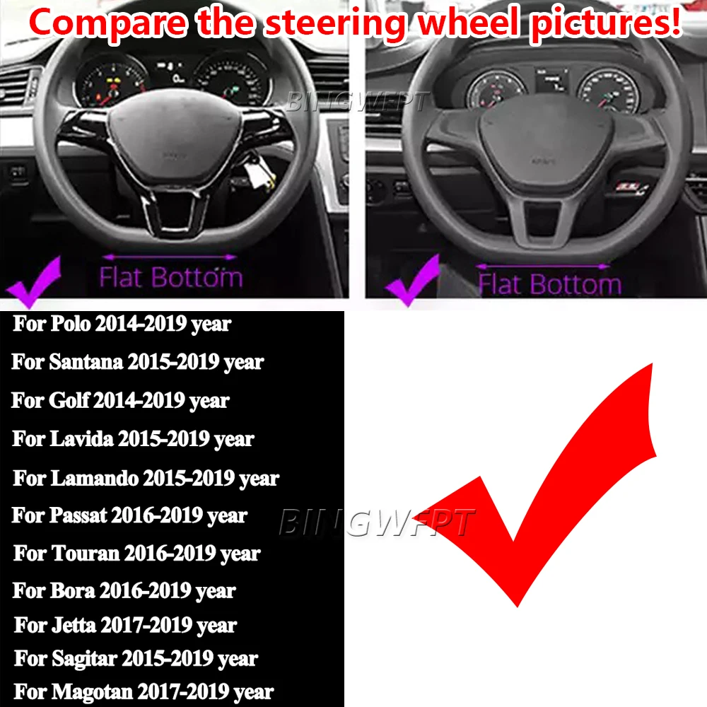 Car LED Steering Wheel Button Multifunction Volume Audio DVD Switch For VW Polo 2014-2019 for Santana 2015-2019 Accessories - view 3