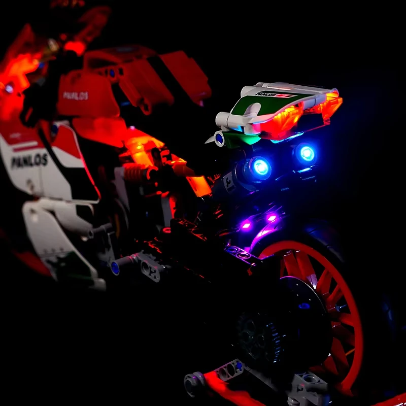 RC DIY LED Light Kit For LEGO 672001 CHIC-Block Motorbike Building Block Set（Only LED Light,Without Blocks Model）