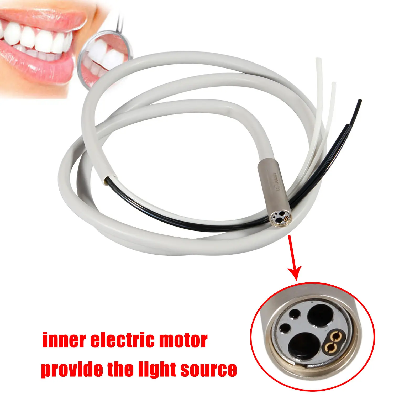 

Dental LED 6 to 4 Inner Electric Motor Tubing Tubes for Fiber Optic Handpiece