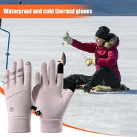 High-brightness Reflective Gloves Waterproof Touchscreen Winter Gloves for Men Women Thermal Fleece Outdoor Gear for Cycling