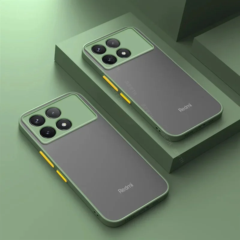 On For Xiaomi POCO X6 Pro 5G Case Luxury Matte Phone Cover Redmi Note 14 proplus + 13 4G Note14 K70 E Little Shockproof Bumper