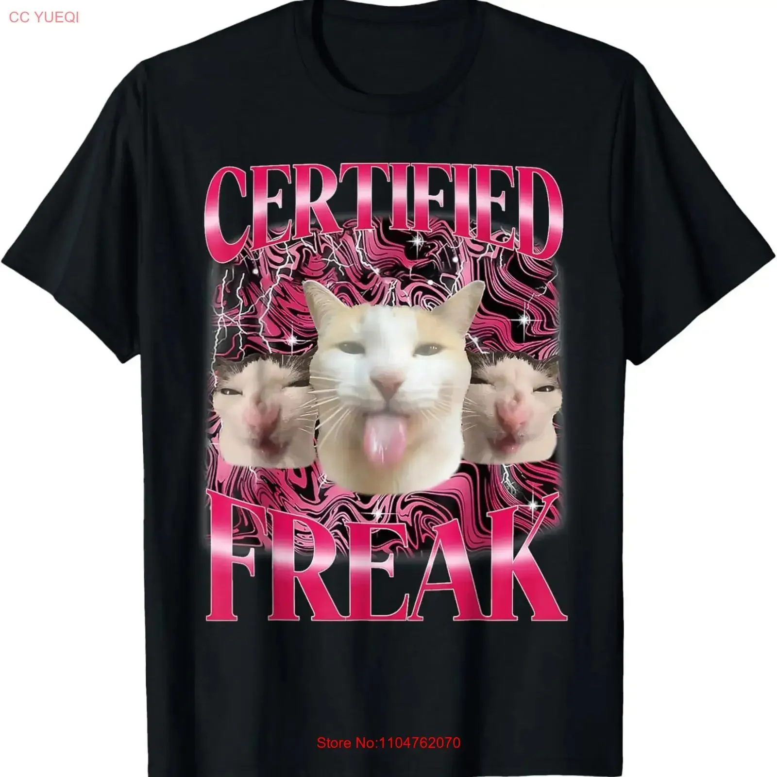 Certified Freak Eat Cement Cursed Cat Funny Meme T Shirt SweaT vintage Washed Slightly fashion designer clothes Stretched
