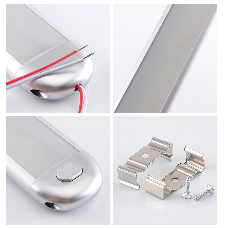 12-85 فولت RV صمام ثنائي باعث للضوء بار أبيض ضوء السقف لمقطورة السفر Campervan