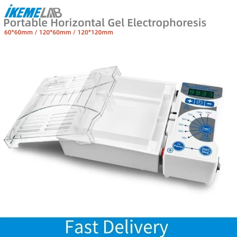 IKEME Portable Horizontal Gel Electrophoresis System for DNA RNA Nucleic Acid Separation laboratory Agarose Gel Electrophoresis