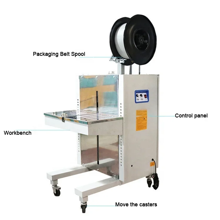 Semi Automatic Bagging Side Sealer Strapping Machine Case PP Belt Horizontal Electric Packing Machine for Carton Box