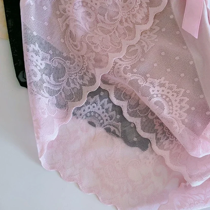 Man's Sexy See Through Lace Bow Briefs Sissy Panties Cross Dressing Erotic Underwear Live Show Dance Costumes Private Party - Image 4