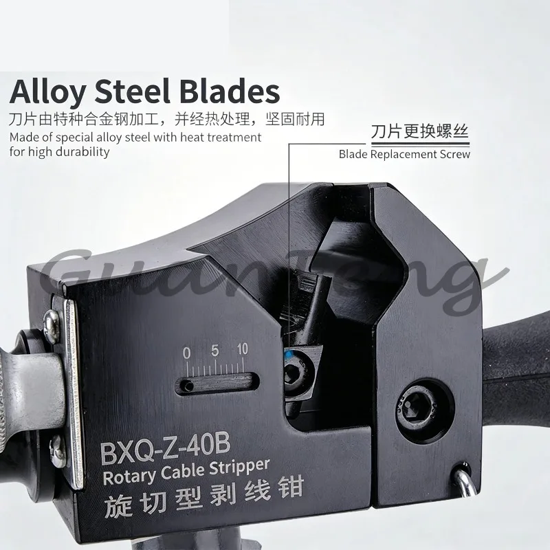 Cable Stripper Is Used for Stripping Wires 12-40mm and Cable Stripping Depth Below 4.5mm