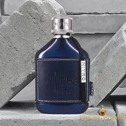 Dumont Paris Nitro Blue Pour Homme Eau de Parfum 100ml Men's Cologne Long Lasting Fresh Oceanic Citrus Woody Scent Sea Salt Cedar Lavender Masculine Fragrance Transparent Blue Bottle Faux Leather Stitch Luxury Gift Box Father's Day Birthday Gift For Him view 8