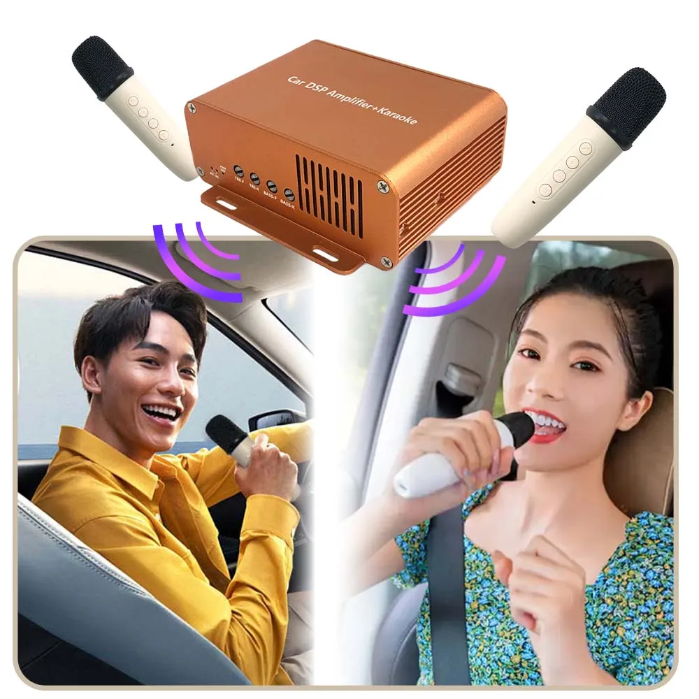 

Bosstar Korean Amplifier Car Audio Karaoke Ktv With Car Wireless Microphone DSP Power Amplifier For Android Stereo