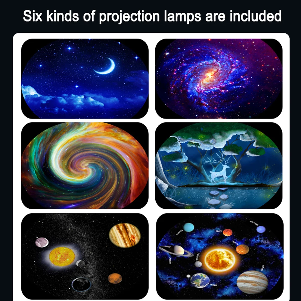 Star Galaxy Projector Night Light with Bluetooth-7 in 1 Projector lamps 360° Adjustable with Planets Nebulae Moon for Kids Gifts