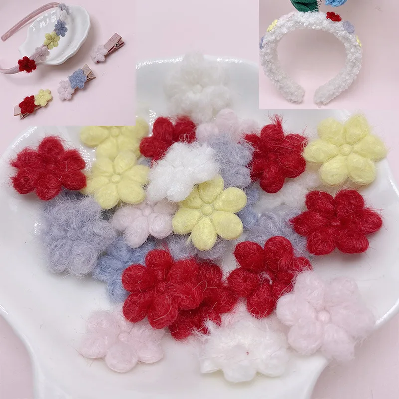 50PCS DIY handmade jewellery accessories fresh plush small flowers small flower patch headdress hair accessories phone case beau