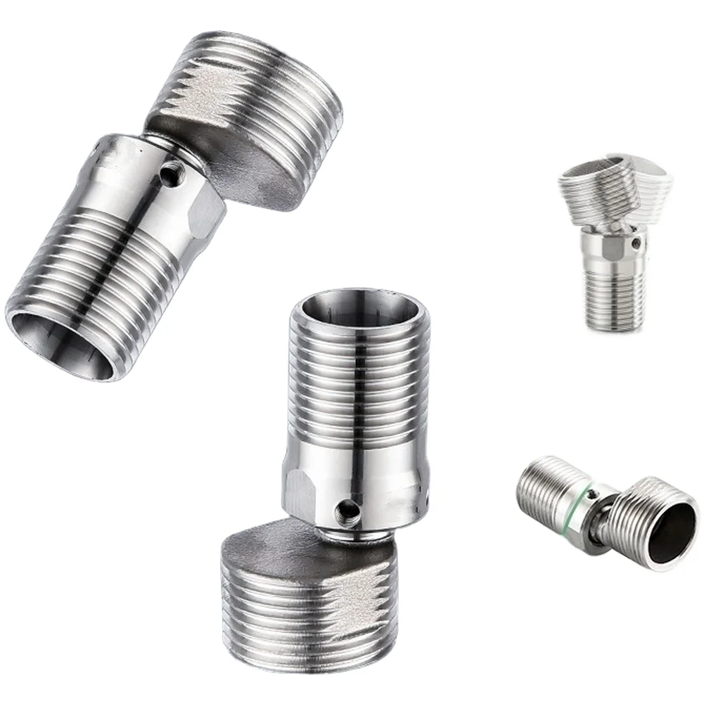 360 Degree Adjustable Shower Arm Extension Elbow Adapter with Stainless Steel and Brass for Standard Threaded Fittings