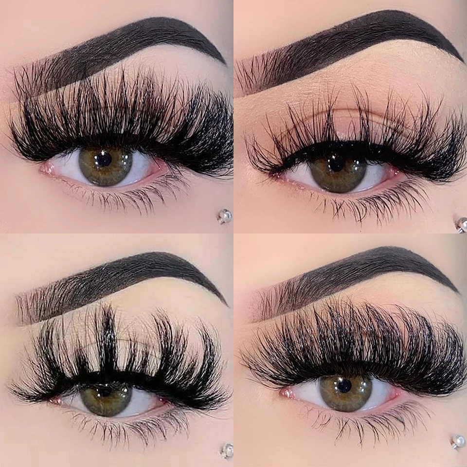 Pestañas de visón de 25MM, venta al por mayor, pestañas a granel, 30/50 pares, pestañas de visón suaves y esponjosas, maquillaje, pestañas de aspecto Natural de visón Real