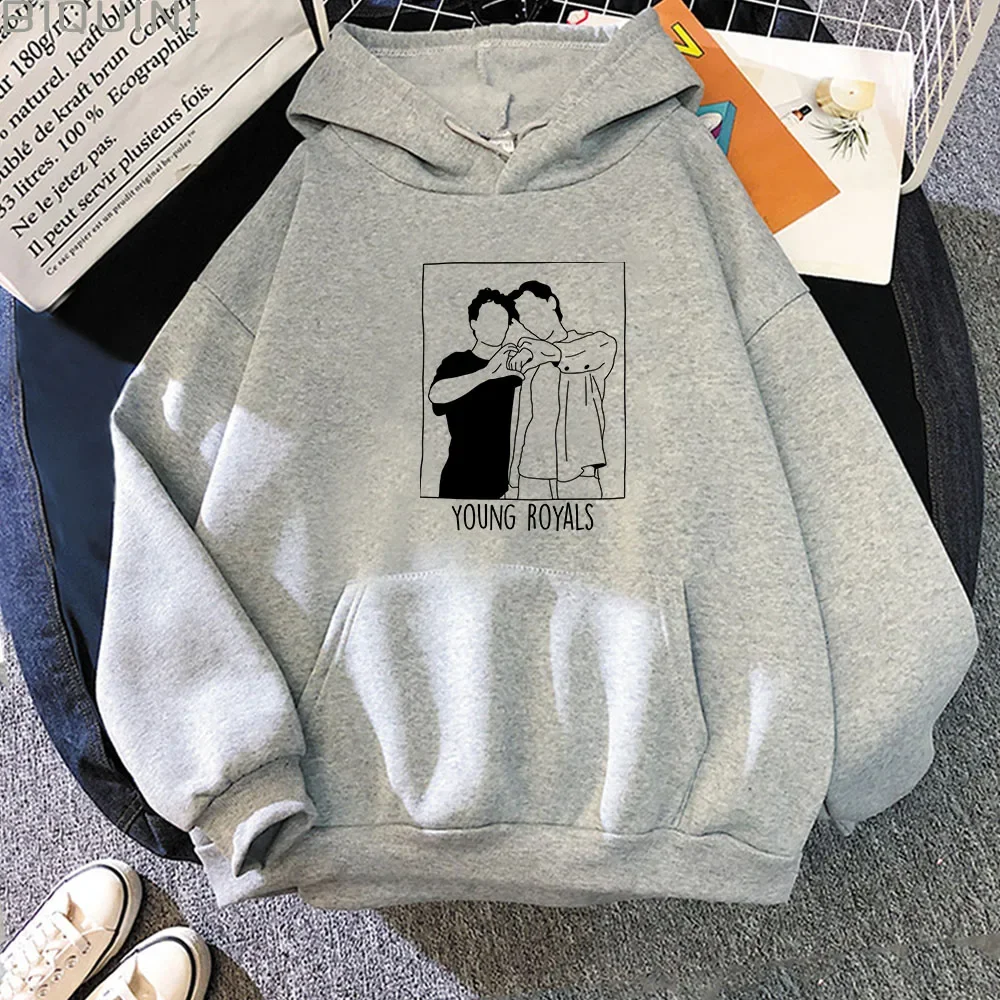 Young Royals Anime Grafik Männer Frauen Sweatshirts Winter Übergroße Langarm Kleidung Trainingsanzug Unisex Y2k Streetwear Hübscher