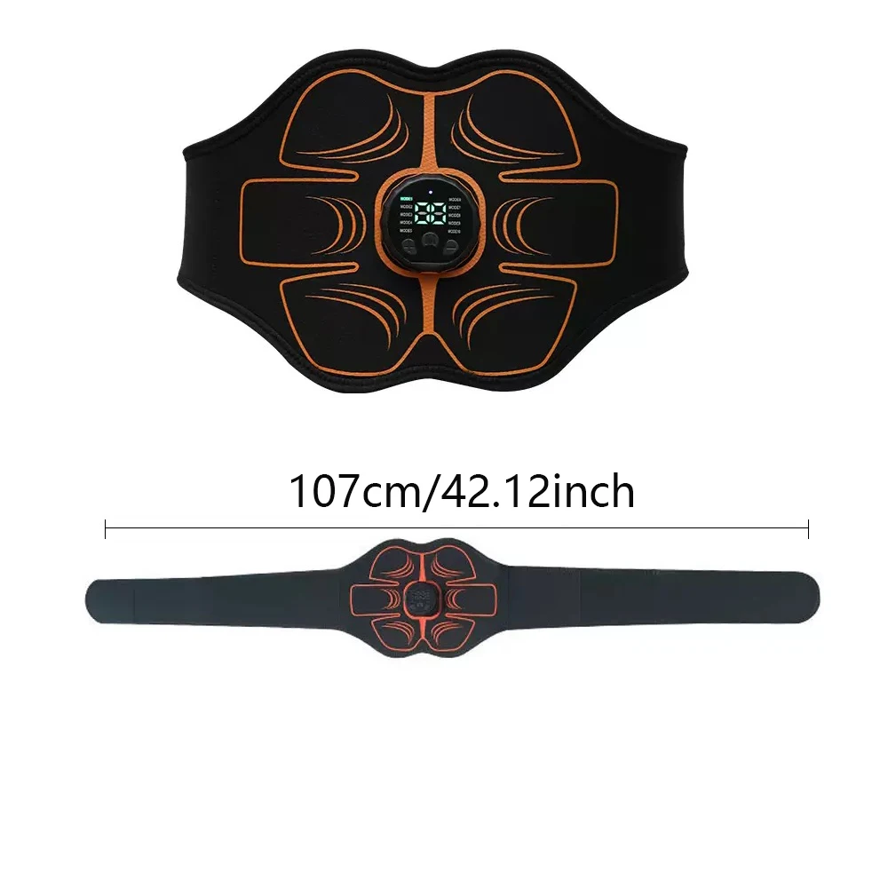 ABS Stimulator EMS Muscle Stimulator Ab Machine Portable Abdominal Belt Electronic Pulse Massager Home Office Fitness Workout