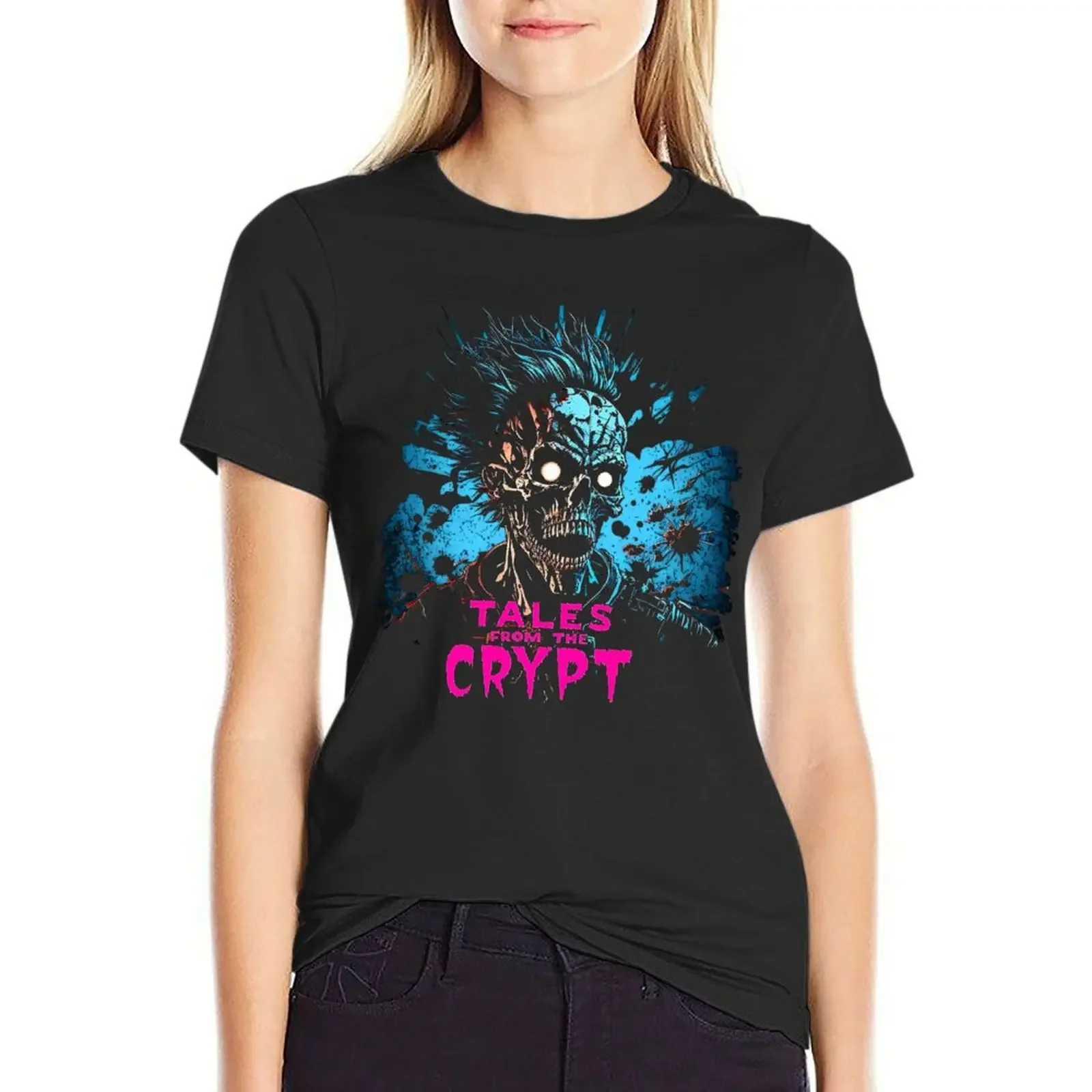 Halloween Movie Crypt T-shirt funny Short sleeve tee summer clothes summer clothes for Women