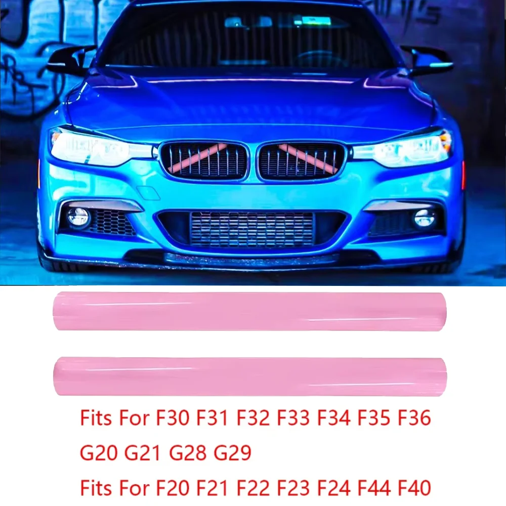 Front Kidney Grille Trim Strips Cover For BMW F30 F20 F21 F22 F23 F32 F33 F44 F45 G20 3 4 Series Sport Styling Accessories Pink