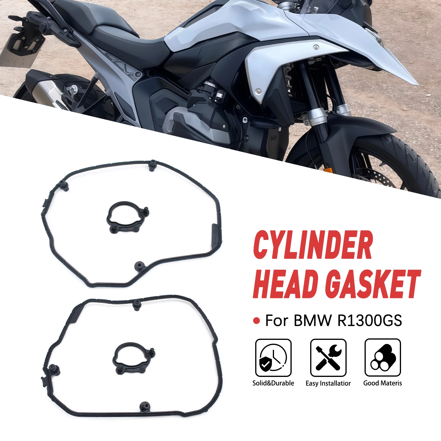 Rubber Oil Filter Gasket Engine Seals Gasket Rocker Set For BMW R1300GS 2024 2025 2026 OEM Right 11121027894 Left 11121027893