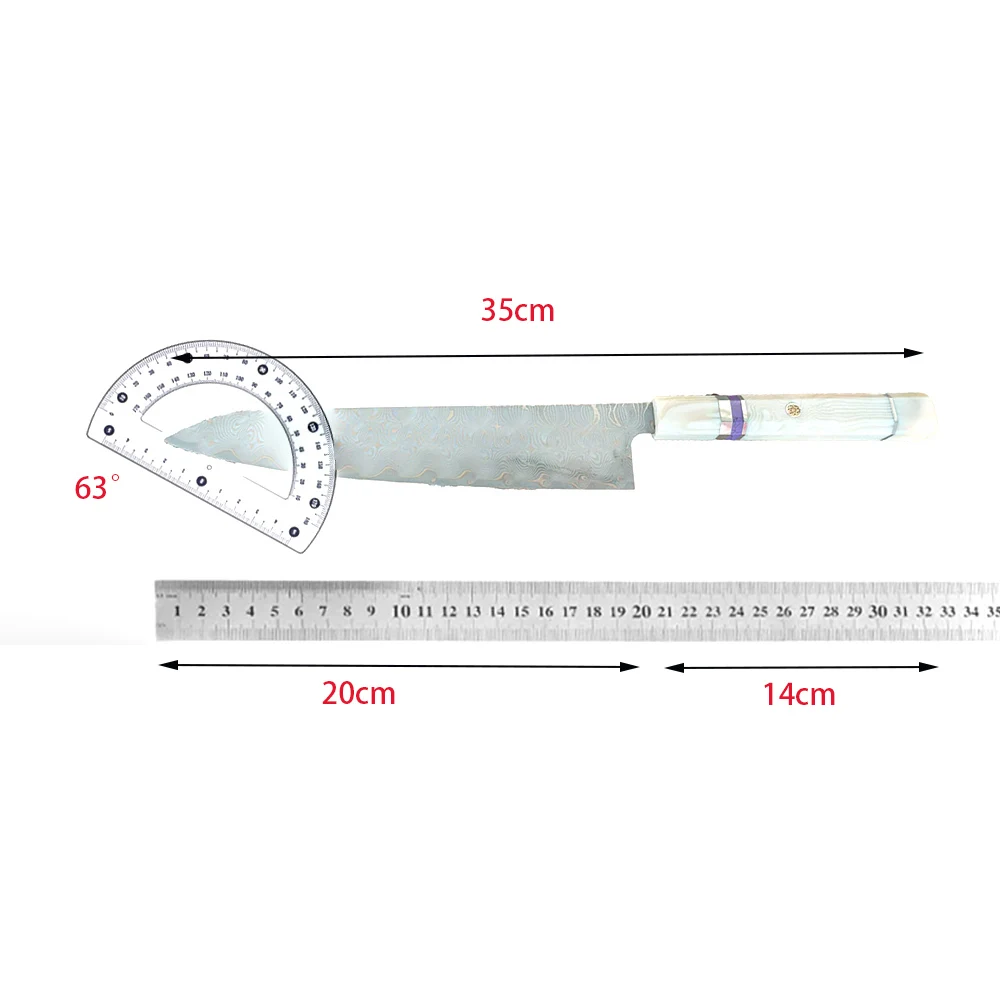 Chef Knife 67-layers Damascus VG10 Steel Blade Sharp Gyutou Cleaver Meat Slicing Vegetables Japanese Kitchen Knives Resin Handle