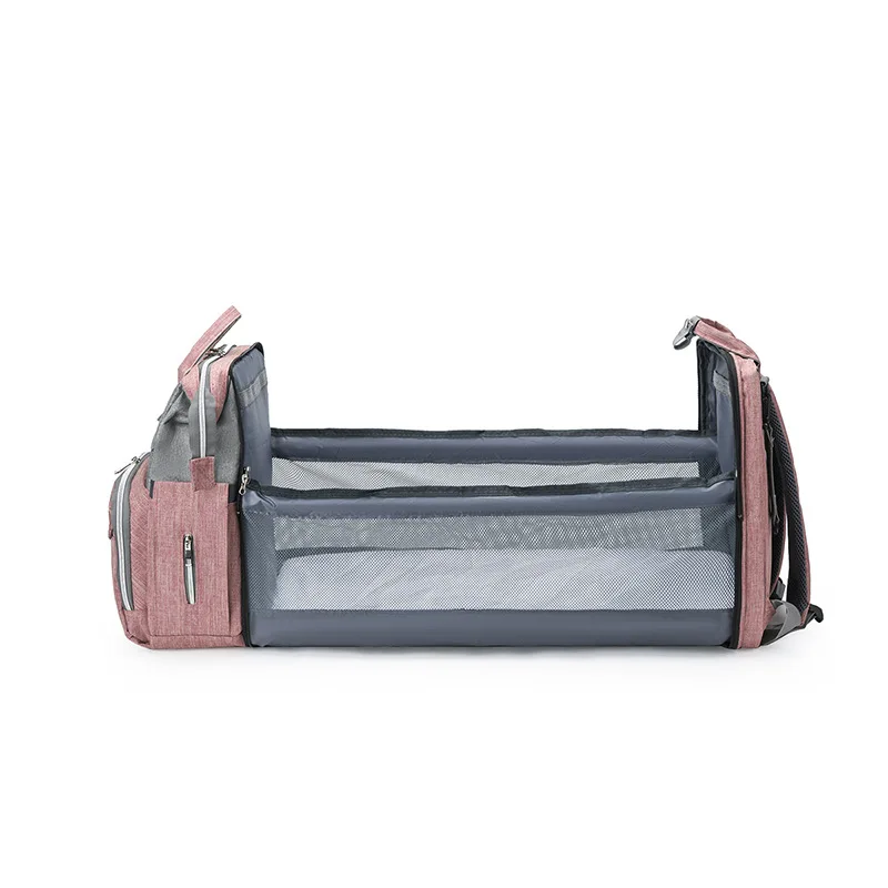 折りたたみ式ママ用ベビーベッドバッグ 軽量ポータブル大容量トラベルマタニティバッグ ベビーおむつバックパック 女性用ママバッグ