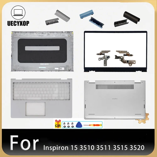 Cubierta de ordenador portátil para Inspiron 15 3510 3511 3515 3520 LCD contraportada bisel frontal reposamanos cubierta inferior bisagras