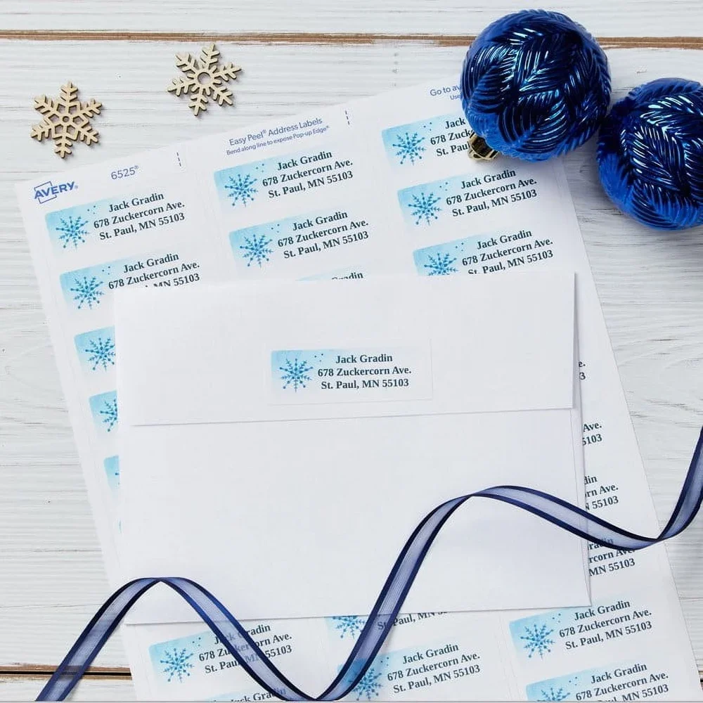 Return Address Labels 2/3 x 1-3/4 Paper Matte White 600 Labels Easy Peel Compatible Laser Inkjet Printers Ultra Hold Adhesive