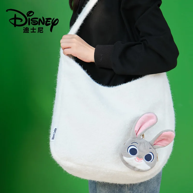 New Disney Cartoon Mini Wallet Kawaii Lotso Judy Plush Wallet Chip Backpack Pendant Keychain Children's Festival Gift