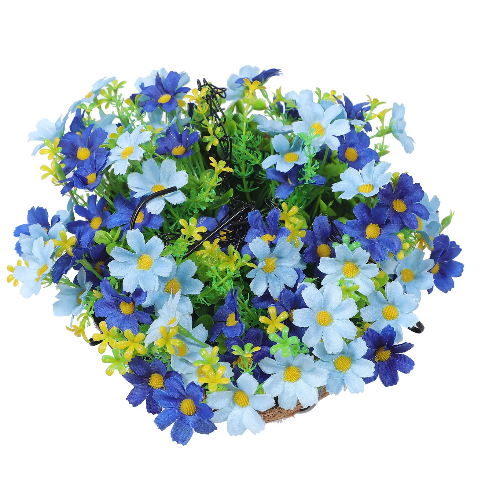 

Искусственная подвесная корзина для цветов из прочного железа с кокосовым волокном, декор для сада, балкона, для комнатных и уличных растений