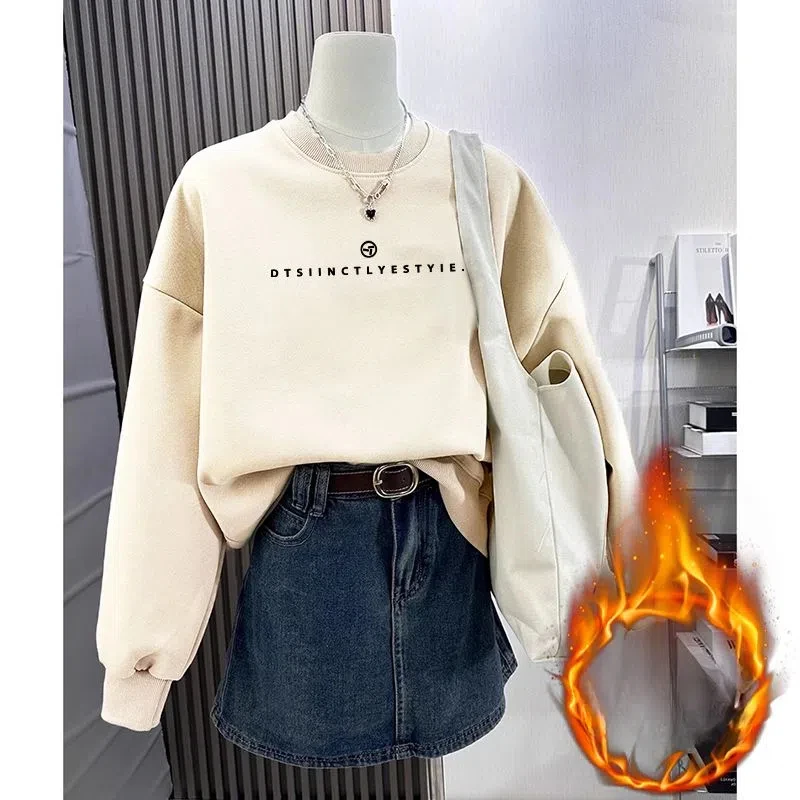 Roupas femininas impressão outono inverno lanterna manga longa reunindo carta geométrica casual pulôver tripulação pescoço hoodies topos