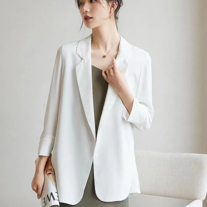 

Защита от солнца, однотонный универсальный тонкий шифоновый кардиган с длинными рукавами, пальто, женский летний новый маленький костюм для отдыха