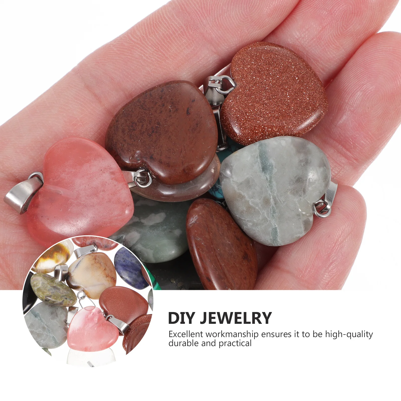 

40pcs Heart Shape Pendant Exquisite Durable Diy Jewelry Making Pendant For Necklace Bracelet Earring Charms Fashion Hanging