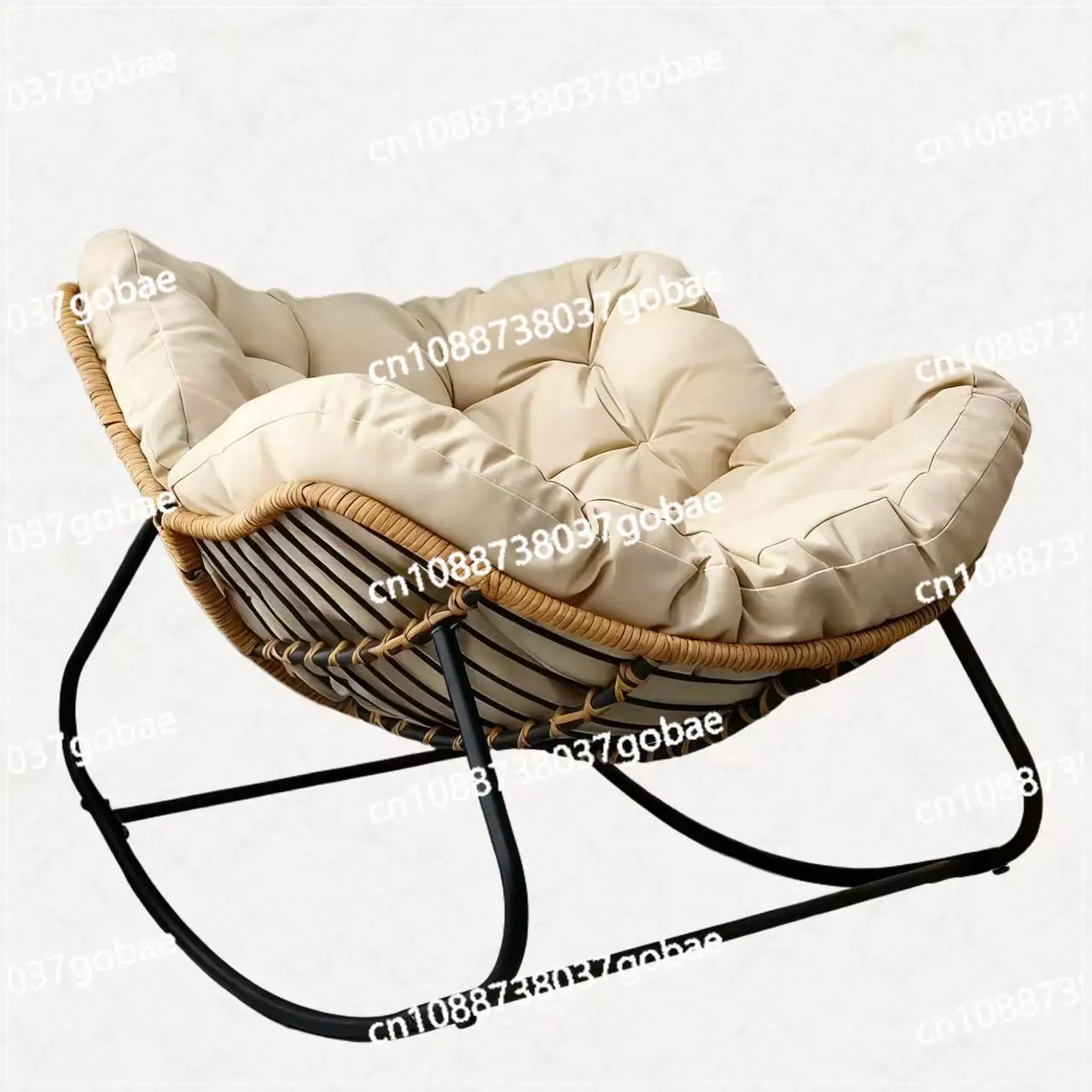 مصنع كرسي هزاز بالجملة كبيرة الحجم قابلة للتنفس في الهواء الطلق كرسي هزاز للتخييم السحري مع وسادة