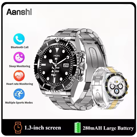 Aanshi High-End Men's SmartWatch AW12 2025 Luxury watches men Bluetooth Call 24H Health Monitoring Business men's Smart Watch
