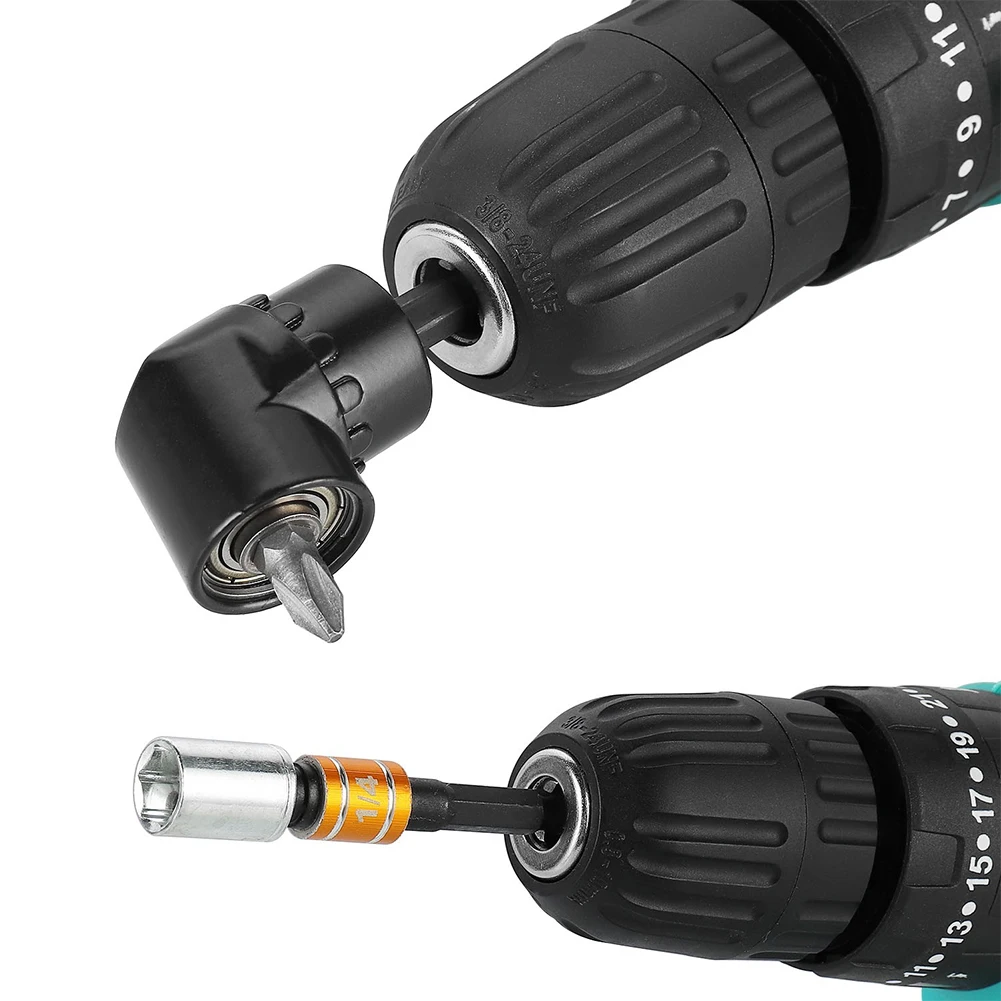 Imagem -06 - Impact Grade Driver Soquete Adapter Extension Conjunto com 105 Graus Ângulo Direito Chave de Fenda Conjunto para Poder Broca Pcs