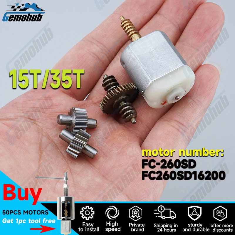 

Gemohub FC260SD16200 FC-260SD For Volvo C70 XC90 XC70 S80 S60 S40 V70 car rearview mirror fold motor gear 15t/35t kits parts
