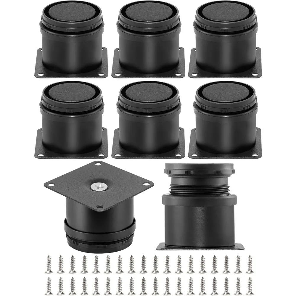 

8-Pack 2 Inch Furniture Legs, Stainless Steel Legs for Furniture+32pcs Screws, Black