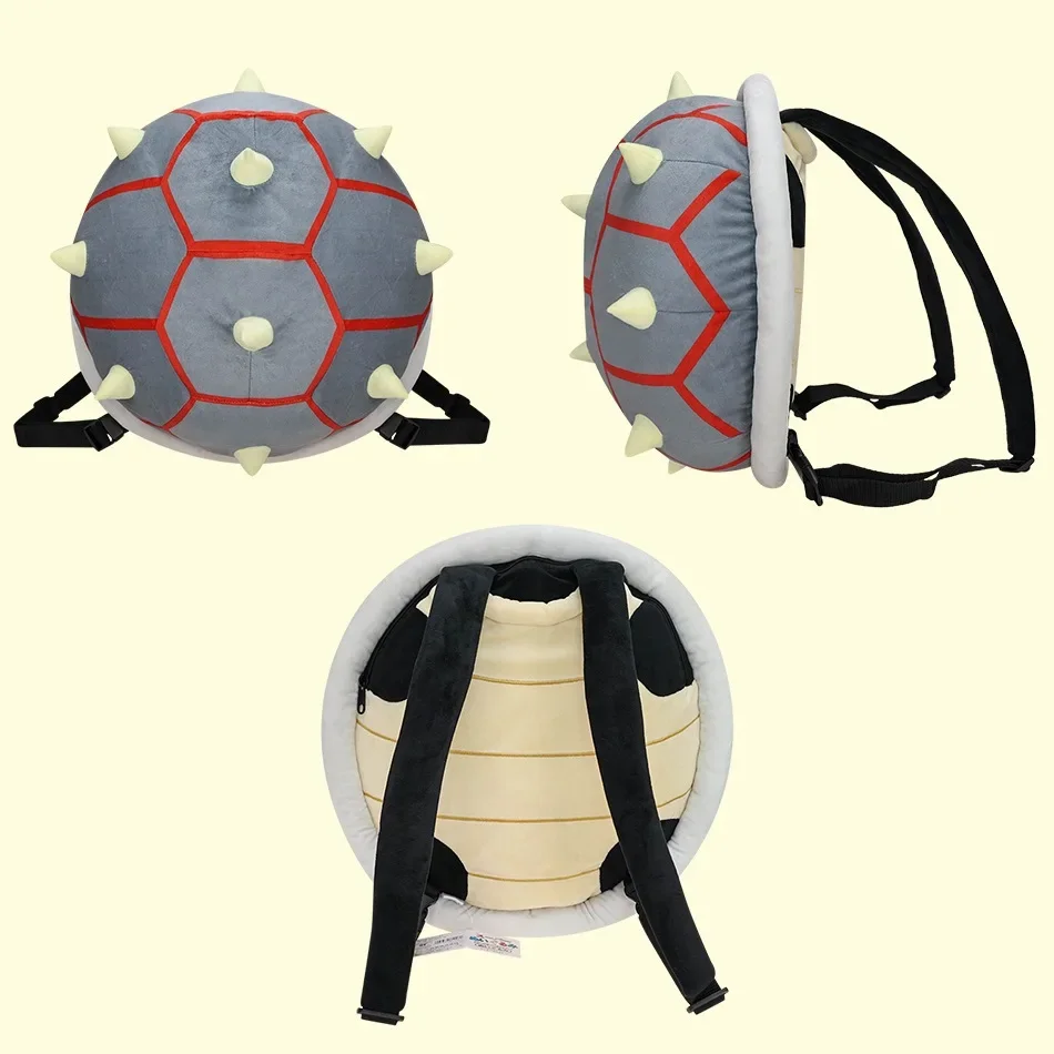 Anime Koopa Troopa Bowser Lemmy Ludwig Plüsch-Rucksack Schildkröten-Schale Gefüllte Plüschtiere Cartoon-Schultaschen Halloween-Deko-Geschenk – Detail 3