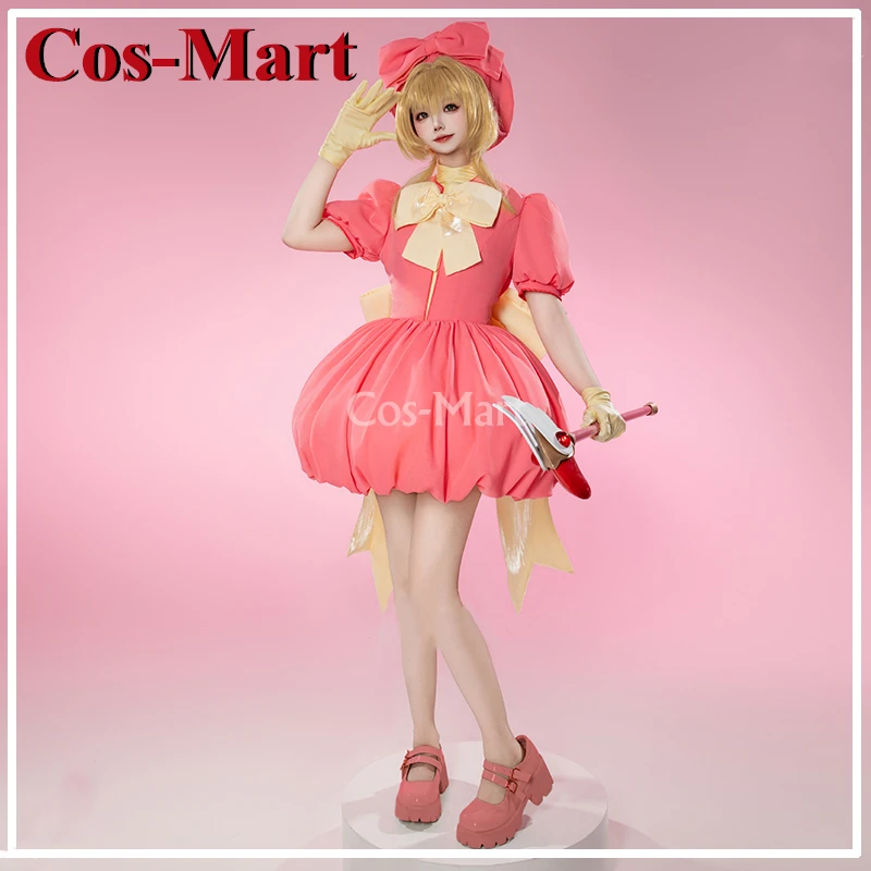 

Cos-Mart аниме Cardcaptor Sakura Kinomoto Sakura Косплей Костюм Волшебная карта Sweet Bud Юбка Активная вечеринка Одежда для ролевых игр