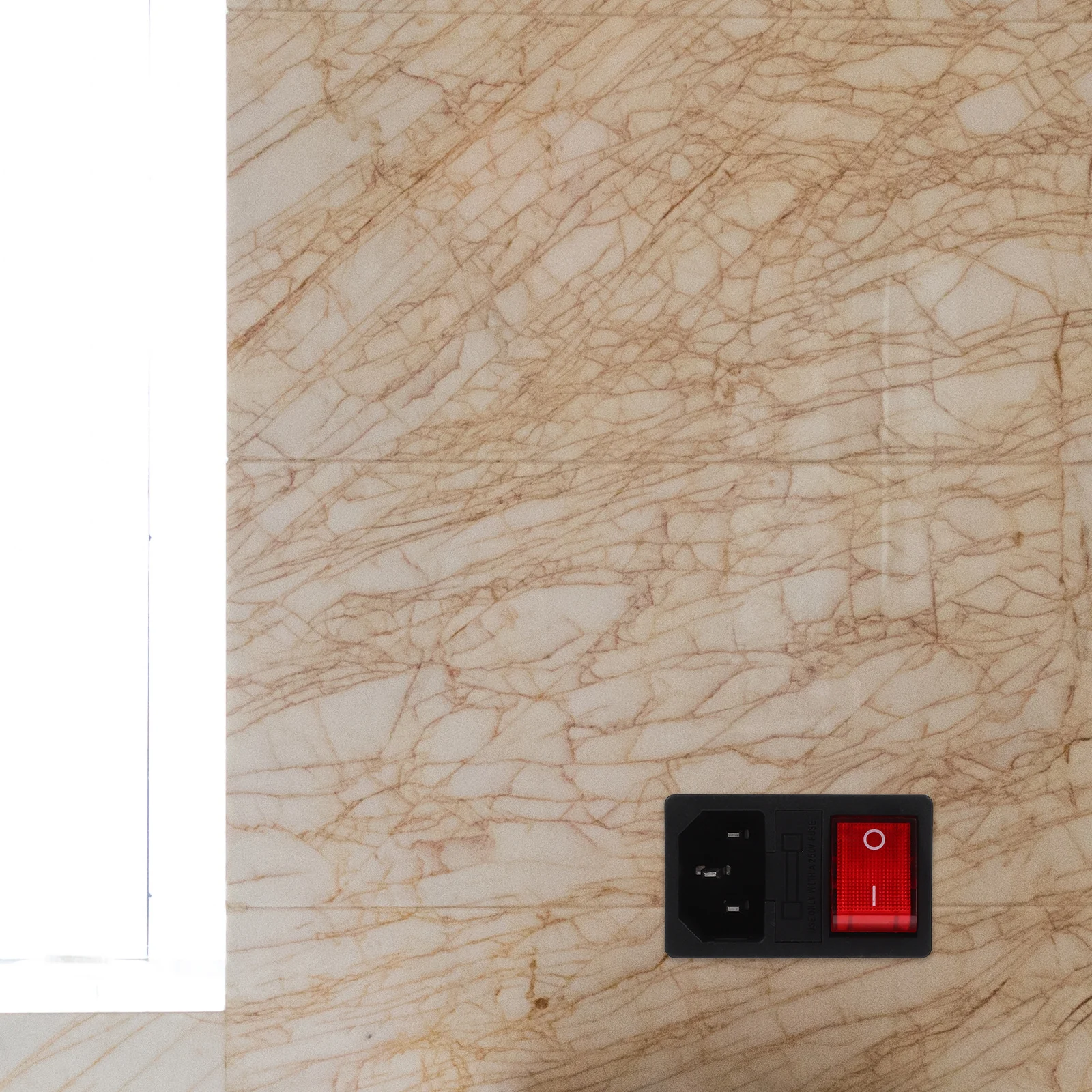 

2Pcs Power Socket with Lighted Switch and Fuse Integrated Design Illuminated for Easy Operation in Low Light Home Office Use