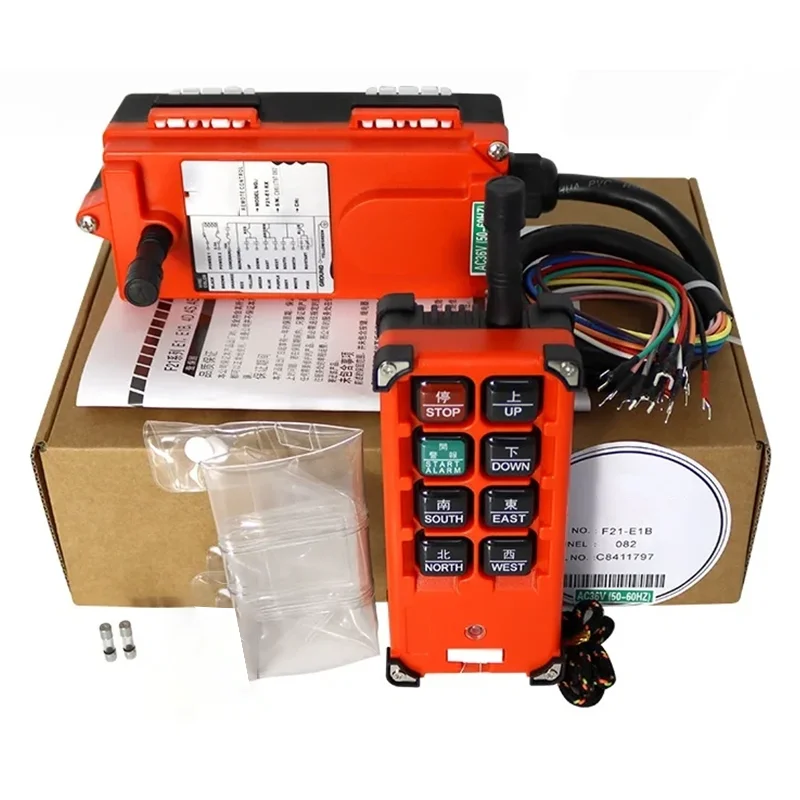 

F21-E1B Single Speed 6 Button Transmitter Receiver Waterproof Shockproof Automatic USB Rechargeable for Industrial Use