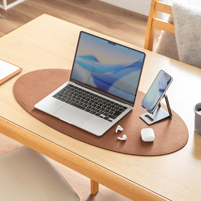 

SANWA овальная мышь в стиле ретро из искусственной пробки, противоскользящий бесшумный индивидуальный коврик для компьютерного стола для офиса, учебы, игровой коврик для мыши, аксессуары, подарок