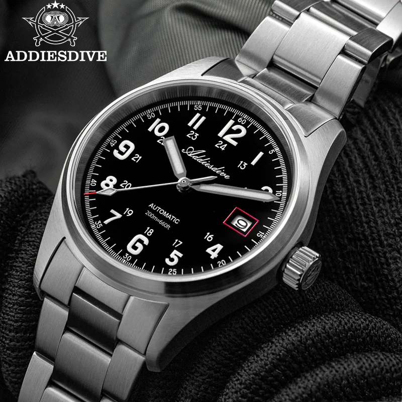 

ADDIESDIVE Hot Luxury Men Automatic Watch Sapphire Glass Super Luminous 20bar Waterproof Wristwatches Men's Mechanical Watch
