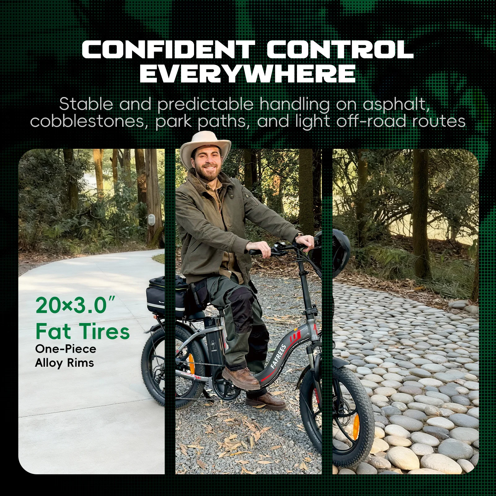 Fafrees F20 E-bike Mountainbike Mit 36V 18Ah Abnehmbarem Akku, 20 Zoll Klapprad Elektrofahrrad für Erwachsene, 7-Gang, 25 km/h und Reichweite bis 90km – Detail 5