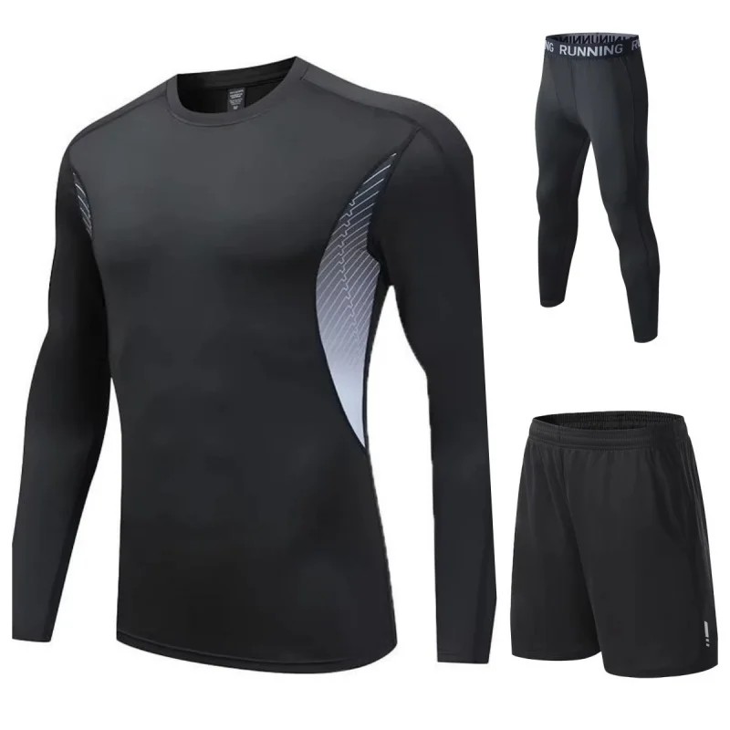 

Comfortable Breathable Quick-Dry Sports Five-Piece Set All-Season Versatile Daily Men's Run Cycling Outfit Stylish Minimalist