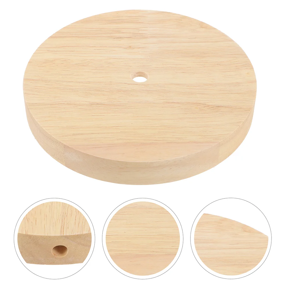 Meja lampu kayu padat dasar E27 E14 Chassis DIY Post Log bulat pencahayaan kreatif (diameter 100mm) meja serbaguna kayu