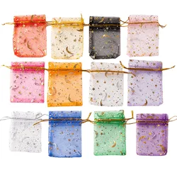 50Pcs Gift Organza Bags Drawable Wedding Party Decoration Gift Bags Jewelry Display Pouches Small Businesses Packaging Bags