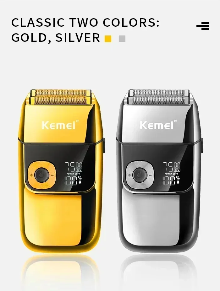 Kemei KM-5027 Original kabelloser elektrischer Haarschneider, wiederaufladbarer Haarschneider KM-2028, Rasierer für Männer, USB-Laderasierer, Friseur – Detail 12