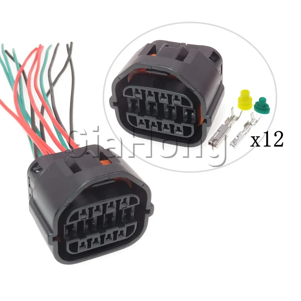 1 Set 12 Ways AC Assembly Auto Parts Automotive Waterproof Connectors 7283-8722-30 MG640711-5 Car Selaed Wire Sockets